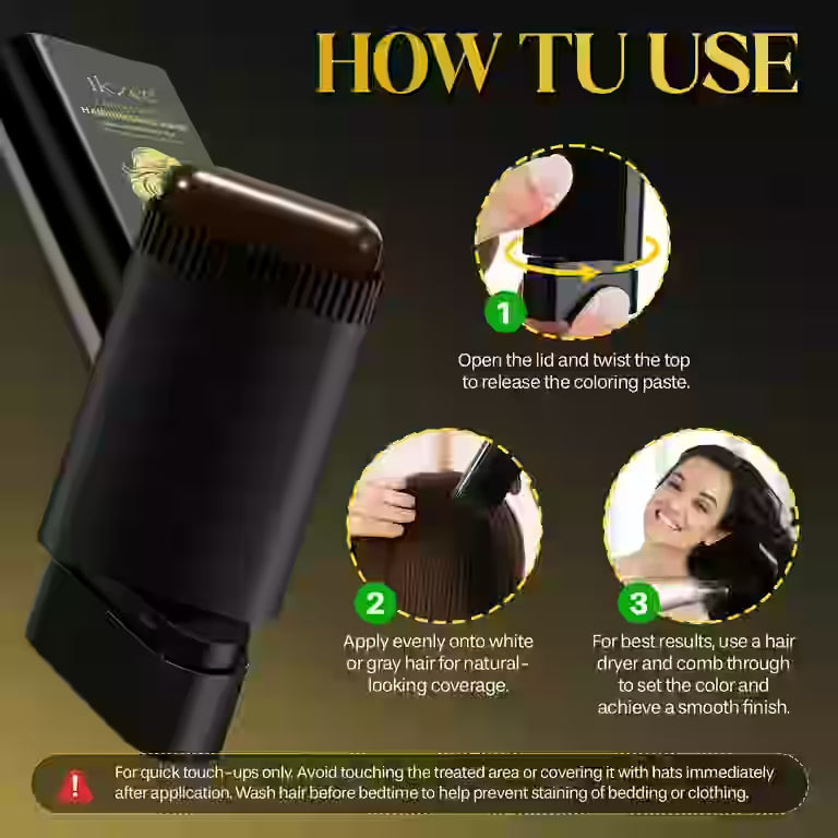 2 in 1 dye hair comb stick