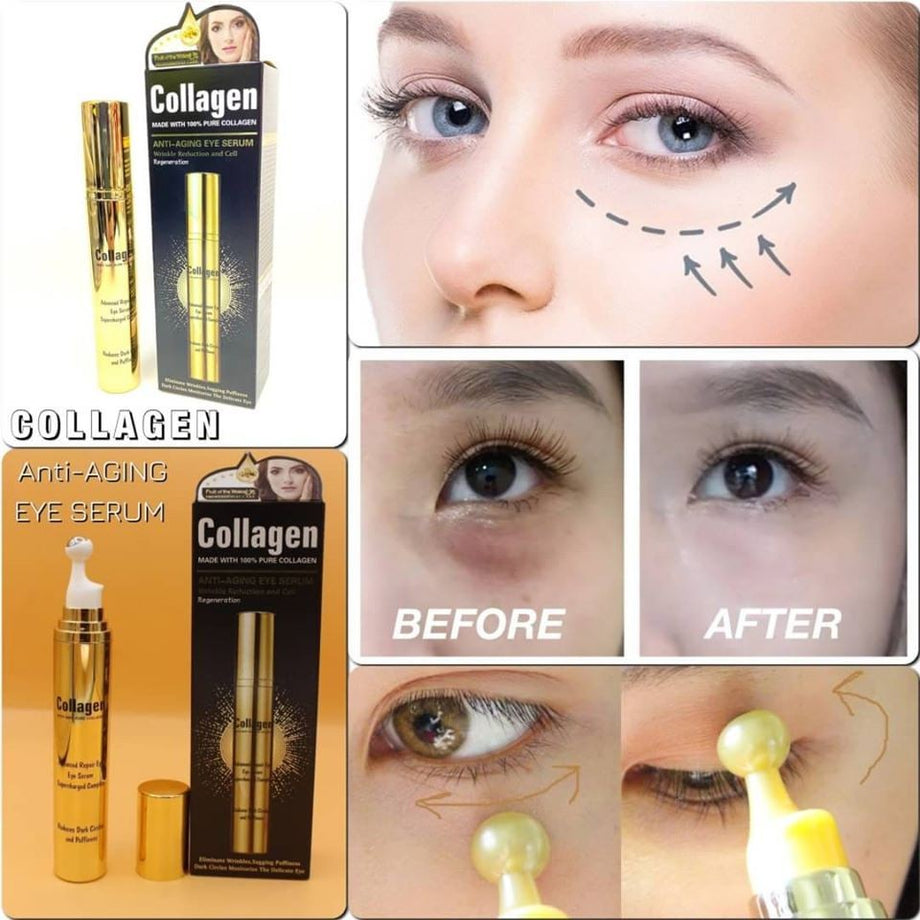 Anti Aging Wrinkle & Dark Circle remover Eye Serum - Reduce Puffiness 100% Working