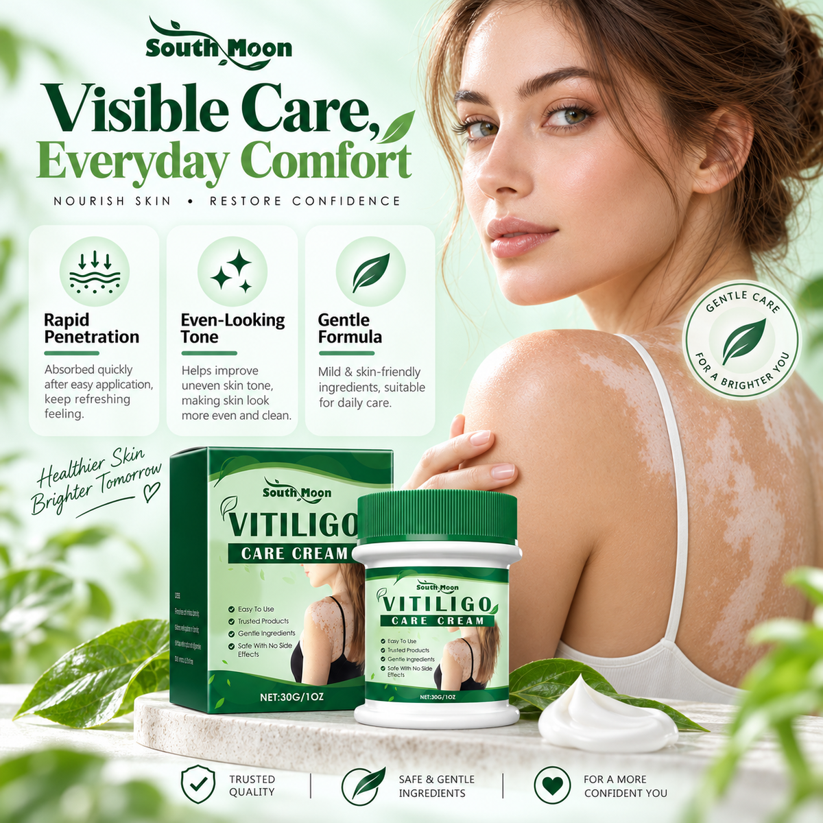 Vitiligo Herbal Aloe Vera & Mint Care Cream