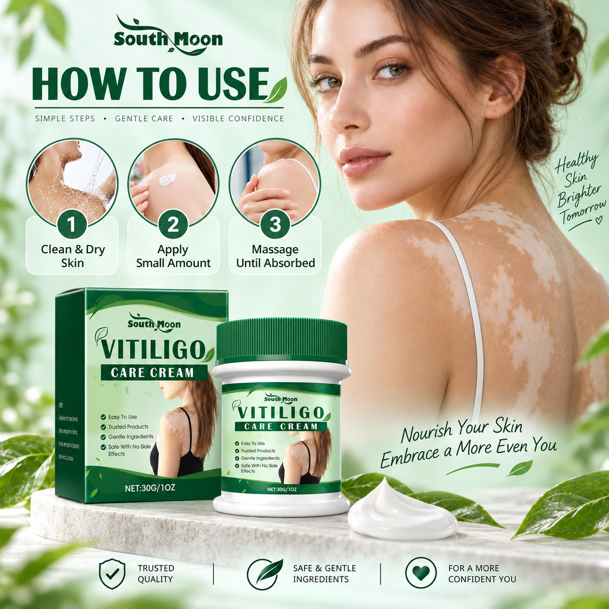 Vitiligo Herbal Aloe Vera & Mint Care Cream