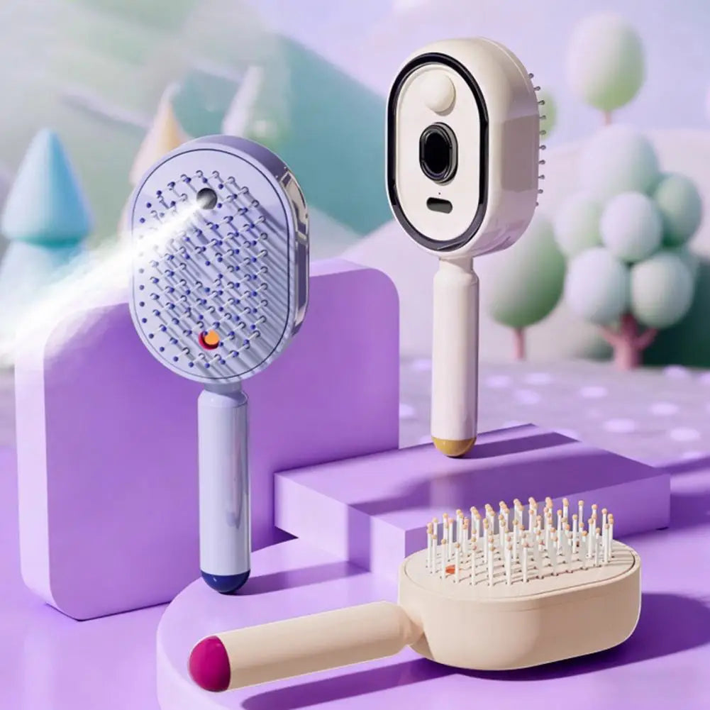 GlowBrush™ Massage Comb 💆♀️✨ — Mist, Massage & Detangle