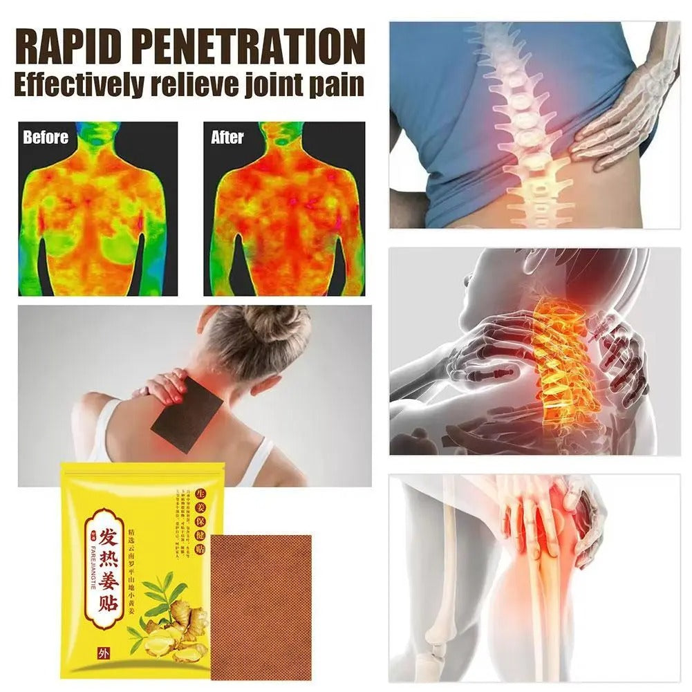 Ginger plasters for pain relief