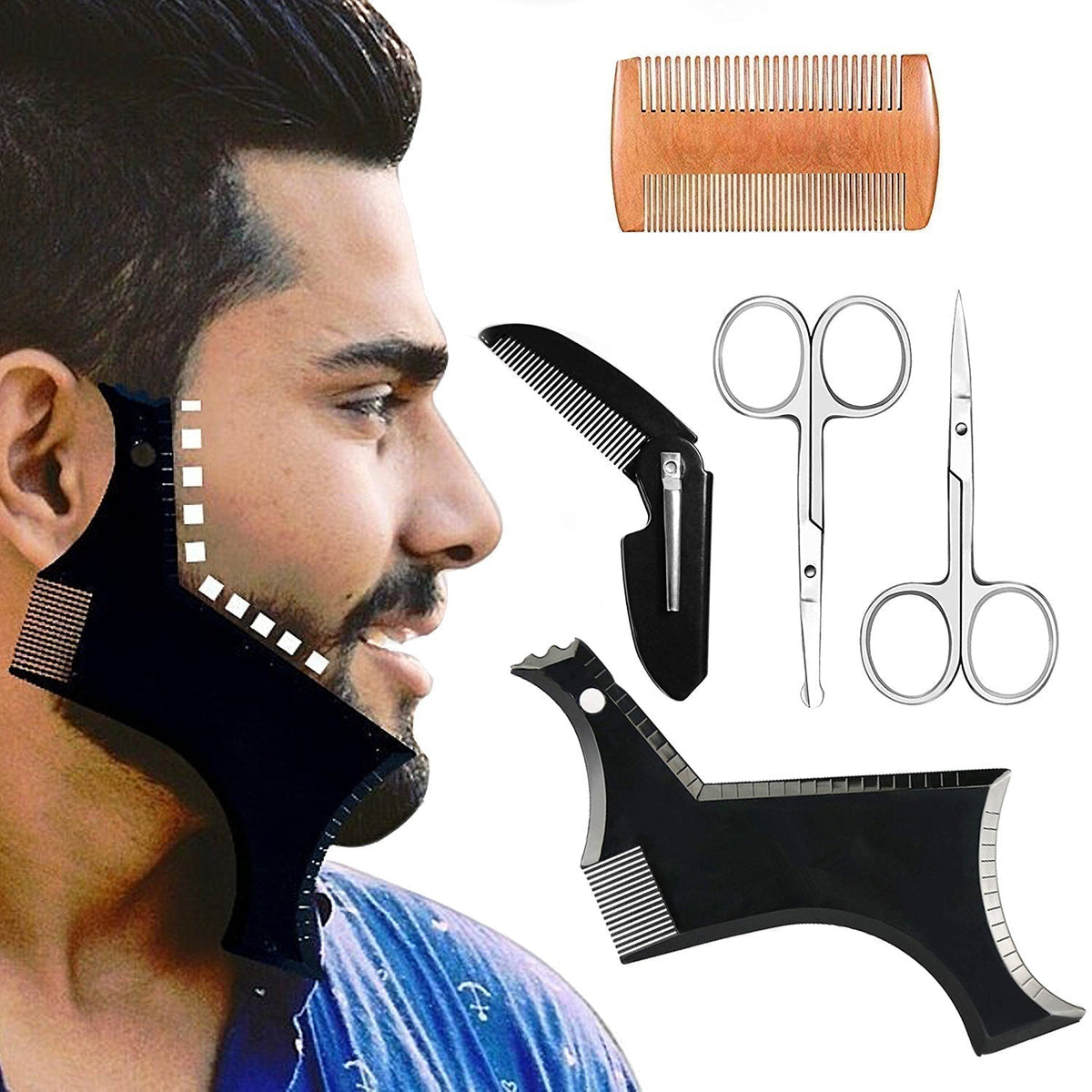 SYMMETRICAL BEARD STYLING KIT - ⏳Time-Limited Special⏰Easy-to-Use Beard Shaping Template🧔🪒