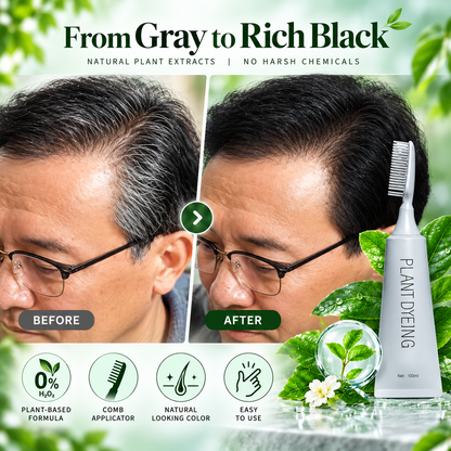 Plant-Based Comb Hair Dye (Natural Black)