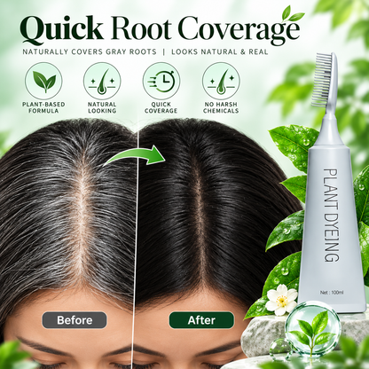 Plant-Based Comb Hair Dye (Natural Black)