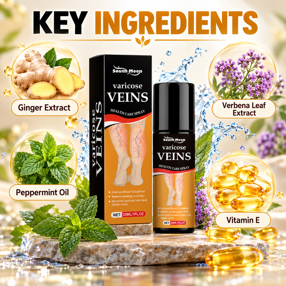 Turmeric Varicose Vein Relief Spray