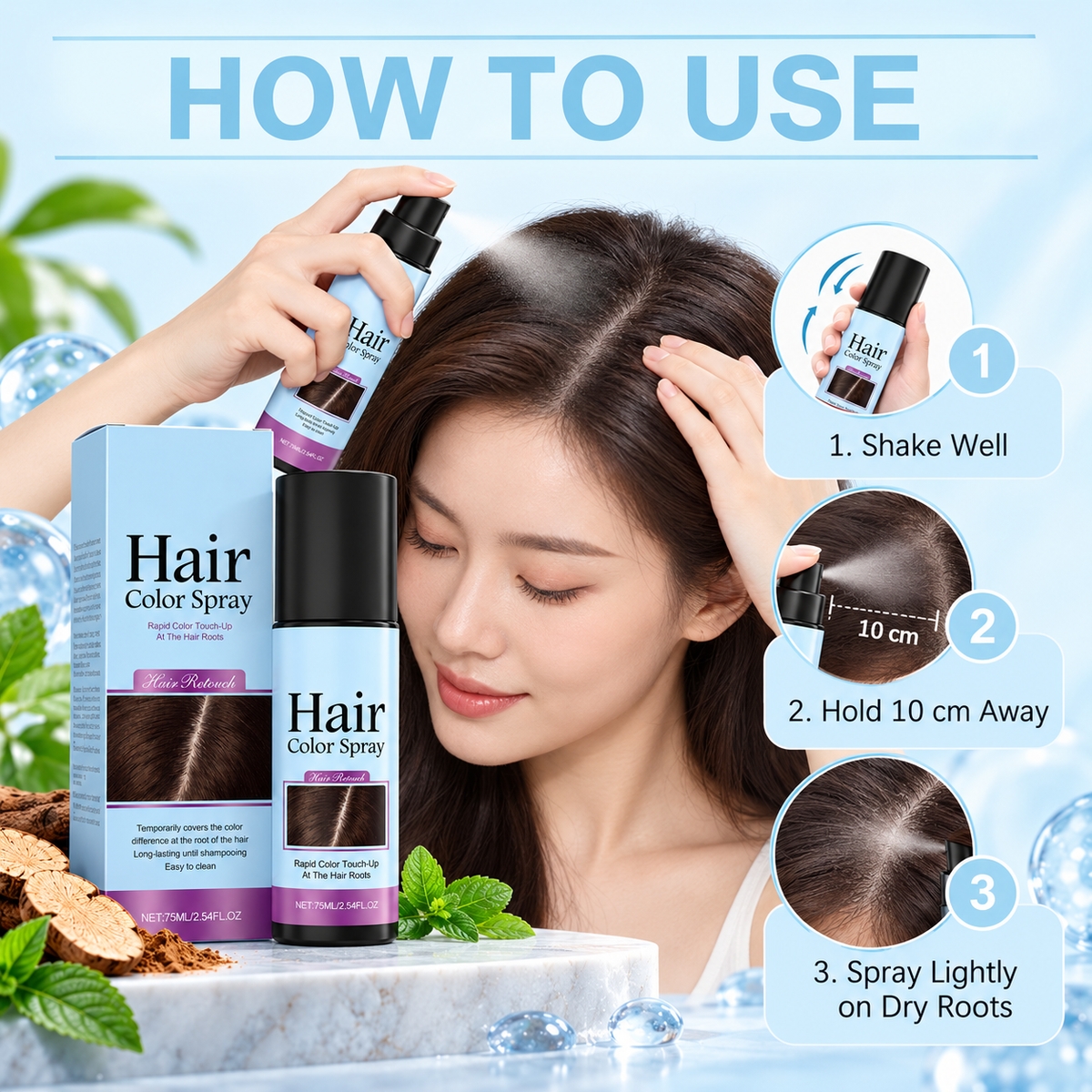 Instant Hair Color Spray