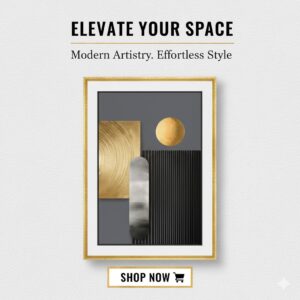Modern Abstract Geometric Canvas Painting | Nordic Wall Art Poster for Living Room Home Decoration